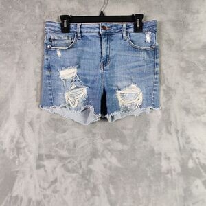 Judy Blue Distressed Blue Jean Shorts